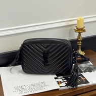 YSL 612544黑SOBLACK流蘇相機包