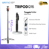 GROTIC Tripod Selfie Stick 156cm Bluetooth Baut 1/4 Tongsis Holder Hp