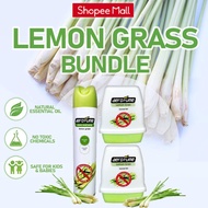 【Malaysia Ready Stock】∈Mosquito Repellent Lemon Grass Scented Gel (180g x 2) + Lemon Grass Room Spray (320ml x 1) Pewang