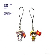 Phone charm Phone keychain Phone Strap Model - Couple Holding Flag I love Vietnam