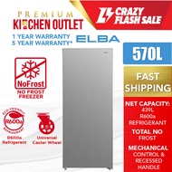 【Own Truck Delivery】Elba 570L Frost Free Upright Freezer With Large Size Compartment EUF-K5744FF(SV)