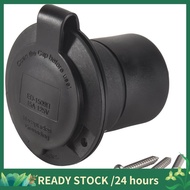 15 Amp Flanged Shore Power Outlet 125 Volt NEMA 5-15R Receptacle, 2 Pole 3 Wire Socket for Straight 