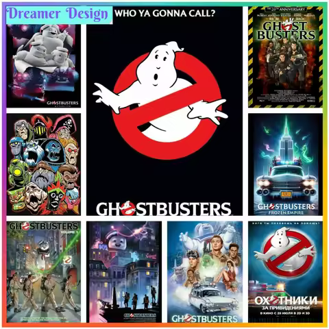 Ghostbusters Fantasmas Atenda Ao Chamado Diamond Painting Cross Stitch Drawing Mosaic Embroidery Hom