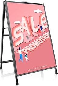 A Frame Sign Poster Board, 24x36 Inch Sandwich Board Sidewalk Sign Poster Stand for Indoor and Outdo