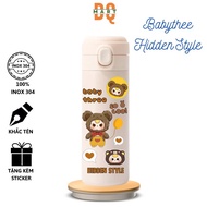 Bình giữ nhiệt Baby Three Dqmart 420ml giữ nhiệt 12h Bình giữ nhiệt gấu dâu inox 304 420ml -DQMART