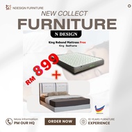 [N Design] Katil King / Katil Murah Free Mattress / Tilam Murah King / King Bedframe with King Mattr