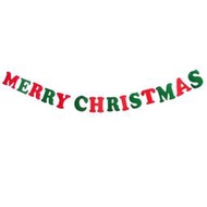 聖誕 (3米8面) 字母掛旗 不織布 聖誕節 MERRY CHRISTMAS掛飾 耶誕佈置【M44000401】塔克