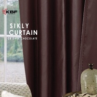 kkbfcurtain G8 Blackout Curtain 260CM Height | Soft Silky Fabric | Hook / Ring Design