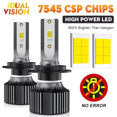 Dualvision H1 H4 H7 LED Canbus H8 H11 H3 9005 HB3 9006 HB4 9012 Hir2 880 881 Led Bulb 7545 CSP Autom