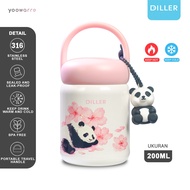 Cute Small Tumbler Diller 200ml Panda with SUS 316 Pendant