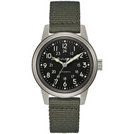 Bulova Mens Military Heritage Hack Veterans Watchmaking Initiative Watch in Stainless Steel with 3-Hand Automatic Black NATO Leather Strap Style: 96A259