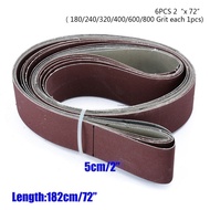 [HOT SALE]6pcs/Set  for 2" x 72" Fine Grit Sanding Belt Sandpaper Sander Abrasive Band 5x182cm