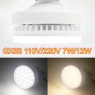 Gx53 LED Bulb Light 7W 12W Under Cabinet Lights Wardrobe Light AC 85V-265V Led Spotlight Cold Warm W