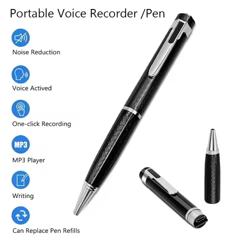 Portable Digital Voice Recorder Professional Writing Audio Recording Pen Noise Reduction Dictaphone 