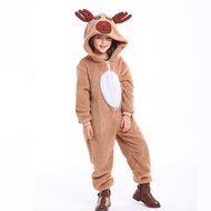 Quality Christmas Parent-Child Animal Costume - Fleece Reindeer & Elk Set
