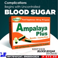Ampalaya Plus Diabetes Food Supplement 550mg Capsules Box of 90
