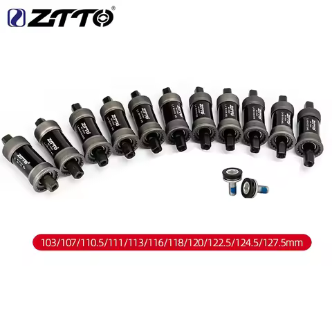 ZTTO Bicycle BSA Bottom Bracket 111 113.5mm 122.5mm Quare Hole Crank Axis bicycle parts BB for Squar