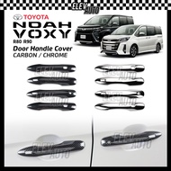 Toyota Noah Voxy R80 R90 Door Handle Cover Trim Carbon Chrome Garnish Accessories Bodykit