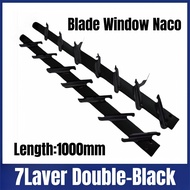 Blade Window Naco Nako Tingkap Louver Window Frame Tingkap Aluminium Naco Window Double Louvres Blac