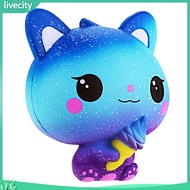 livecity|  Squeeze Toy Flexible Relieve Stress Multi-Color Squishy Cat Decompression Toy Kids Toy