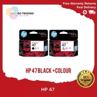 HP 47 Black / Tri-Color Original Cartridge [6ZD21AA / 6ZD61AA]