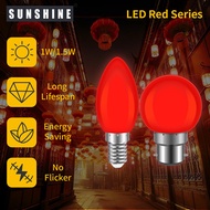 SUNSHINE LED Bulb Red Ball Bulb Red Candle Bulb (1W/1.5W B22/E12/E14/E27) LED Light LED Lamp