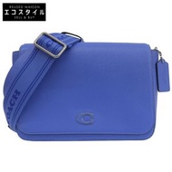 Coach 經典斜背包，帆布和皮革內襯，女士藍色，CJ834，成色極佳。