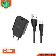 CHARGER OLIKE C301 TYPE C Adaptor 18W free Cable Type C Charger C301