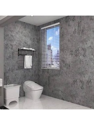 加厚復古灰色水泥自黏壁紙,1 卷 3d Pvc 防水、防蛀、滲透、可拆卸,適用於臥室、客廳、浴室、辦公室、酒吧、酒店、家具裝修、裝飾牆貼