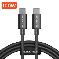 Rocoren PD 3.1 240W USB Cable Type C 100W Fast Charging Charger Cable For MacBook Pro Laptop Xiaomi 