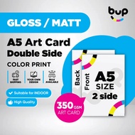 Art Card Color Printing A5 Double Side Print [Matt/Gloss] Art card 2 side Poster Kertas Seni Print