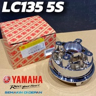 SPROCKET HUB CHROME YAMAHA LC135 5S 4 LUBANG SPOKE HUB CHROME PNP REAR HUB SPOKET CHROME LC5S SPOKET