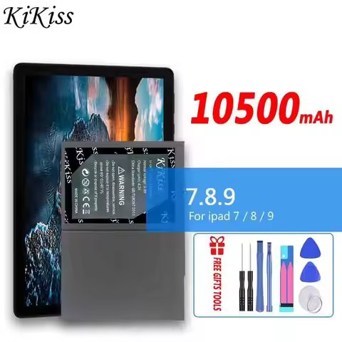 KiKiss Battery 10500mAh For ipad 7 8 9 For ipad7 ipad8 ipad9 A2197 A2200 A2198 A2199 A2270 A2428 A24