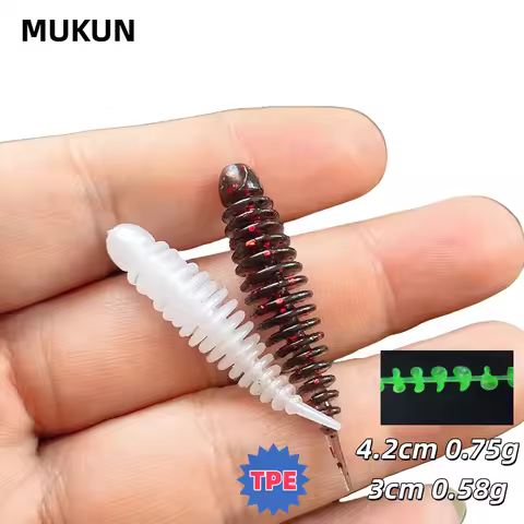 MUKUN 30PCS Soft Fishing Lure 30mm/0.58g 42mm/0.75g Mixed 6Colors Fishing Lure Set Shiner Silicone B