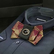 男士金色深紅色領結BOWTIE
