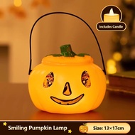 Halloween Candy Bucket Portable Pumpkin Bucket Kids Favor Trick Or Treat Bucket Halloween Party Deco