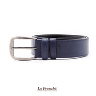 𝗟𝗮 𝗙𝗿𝗮𝗻𝗰𝗵𝗲 - 𝐂𝐀𝐒𝐔𝐀𝐋 𝐒𝐄𝐓 เข็มขัดหนังวัวแท้ Nappa สีน้ำเงิน พร้อมหัวเข็มขัด #5F0047