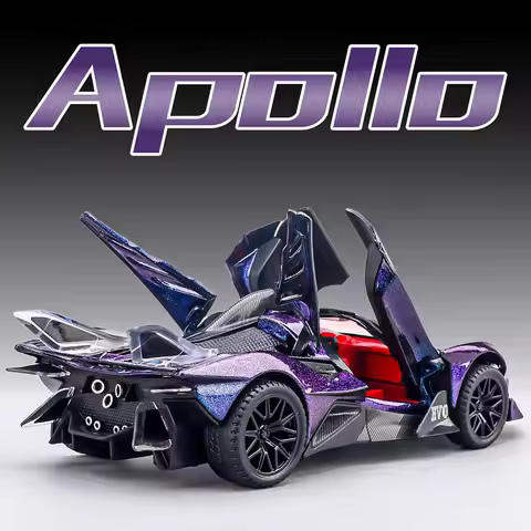 1:32 Apollo EVO IE Model Toys Diecast Alloy Car Sound Light Rear Wheel Return Force Doors Opened Min