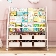 Children's Bookcase Household Picture Book Rack Movable Toy Storage Rack Integrated Wall Simple Book