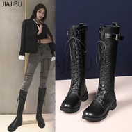 Size 35-43 Korean Fashion Platform Cowboy Boots Plus Size Women's Shoes Non-slip Thick Heel Long Boots 42 British Black Lace Up Knight Boots Retro Zipper Martin Boots High Boots 41 Korean Fashion Motorcycle Boots Cosplay Leather Boots Dance Boots