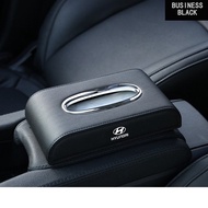 Hyundai Premium Leather Car Tissue Box Auto Tissue Storage Case For Getz Accent Atoz i20 Trajet H1 i
