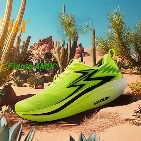 361 Degrees Flame 4.0 MIX Men‘s Running Shoes Racing Marathon Carbon Plate Stable Wear-resistant Jog