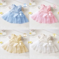 Newborn Baby Clothing for 0-12month Baby Girl Sleeveless Mesh Embroidered Bow Dress for Baby Girl 1 