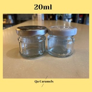 (25 pcs) 20ml Round Glass Jar / Botol Kaca / Boto Madu / Botol sambal