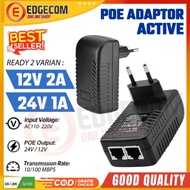 PoE Adaptor 24V 1A / 12V 2A Active PoE Adaptor LAN Ethernet RJ45