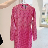 凡賽斯_ versace 粉紅色洋裝 專櫃正品(全新品)