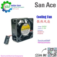 San Ace 60WF 9WF0624H4D03 60x60mm 25mm Sanyo Denki Cooling Fan Fanuc Servo A90L-0001-0508 DC24V 0.12