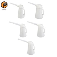 [prettyia] Oil Jug with Spout Durable Oil Measuring Jug White Ergonomical Handle Leakageproof Oil Di