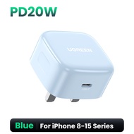 【Blue Color】UGREEN Apple Charger iPhone Fast Charger PD20W Fast Charger Colorful for iPhone 17 Pro M