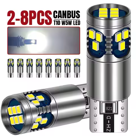 2-8 PCS T10 W5W LED Bulb CANBUS 12V 24V 18SMD 6500K White Super Bright Car Interior Dome Reading Tru